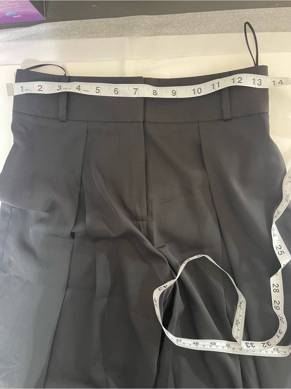 Quiet Luxury Wide Leg Trouser Pants Black High Rise NWT Small - Picture 6 of 14